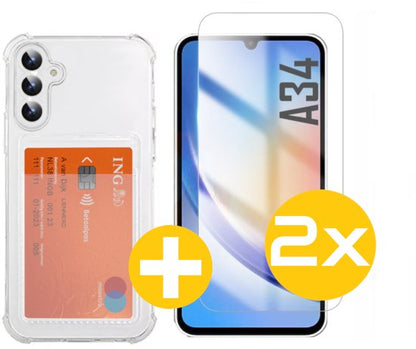 Lennexo pashouder hoesje voor Samsung A34