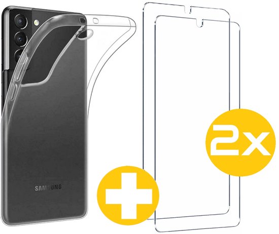Lennexo hoesje en screenprotector voor Samsung Galaxy S21