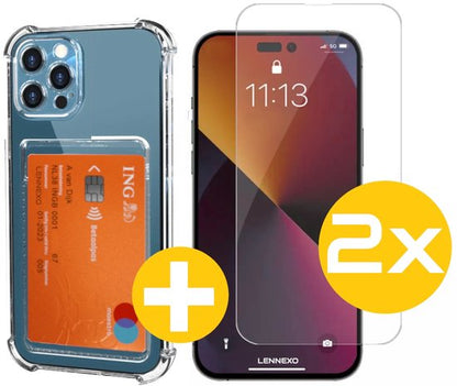 Lennexo iPhone 14 Pro Max pashouder hoesje