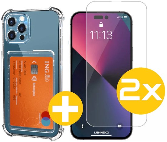 Lennexo pashouder hoesje voor iPhone 14 Pro