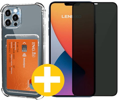 Lennexo iPhone 13 Pro Max hoesje met pashouder