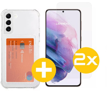 Lennexo Samsung S21FE hoesje met pashouder
