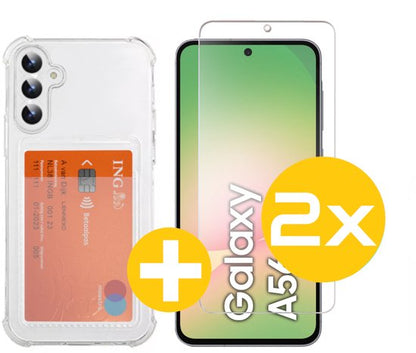 Lennexo pashouder hoesje Samsung A56 met screenprotector