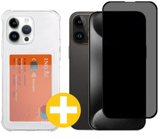 Lennexo pashouder hoesje voor iPhone 15 Pro