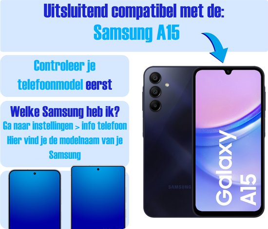 Armor Selekt screenprotector voor Samsung A15