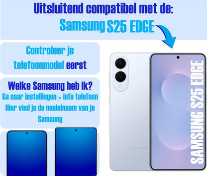 Armor Selekt Tempered Glass Screenprotector voor Samsung S25 Edge