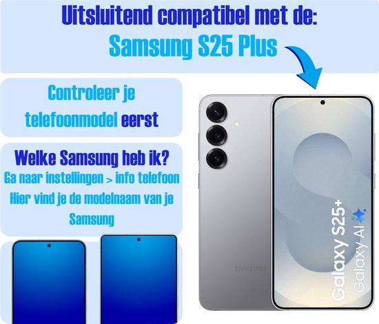 Armor Selekt screenprotector voor Samsung S25 Plus (S25+)