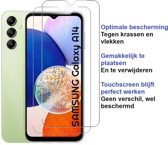 Armordrop Full Guard screenprotector voor Samsung A14