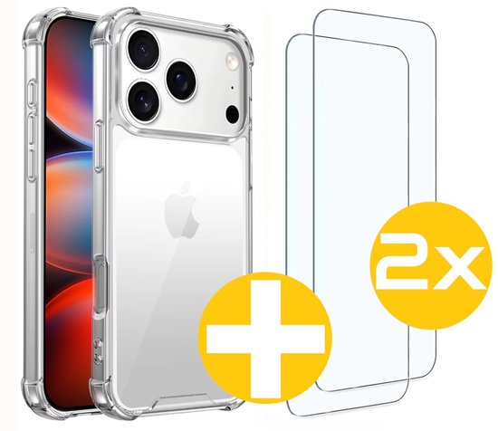 Anti-shock hoesje met screenprotector voor iPhone 17 Pro