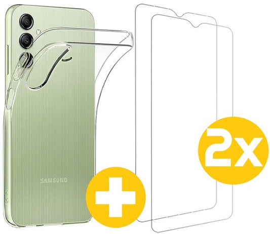 Lennexo hoesje en screenprotector voor Samsung Galaxy A14