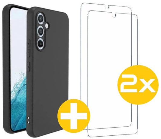 Lennexo Siliconen Hoesje met Screenprotector voor Samsung Galaxy S23