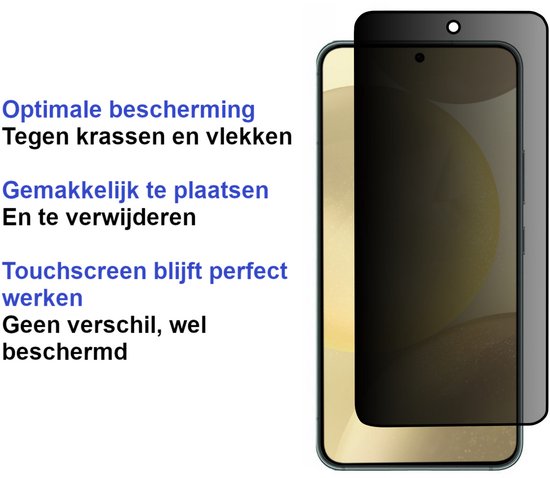 ArmorDrop transparant hoesje met privacy screenprotector voor Samsung S24+