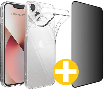 Transparant Hoesje en Privacy Screenprotector iPhone 14 Plus