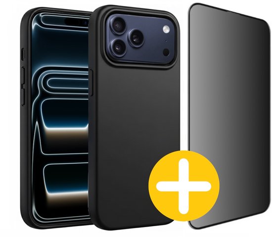 iPhone 17 Pro hoesje met privacy screenprotector