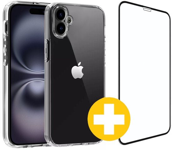 Lennexo iPhone 16 beschermset transparant