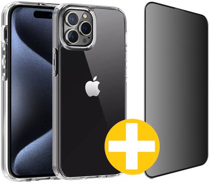 iPhone 15 Pro Max hoesje met privacy screenprotector