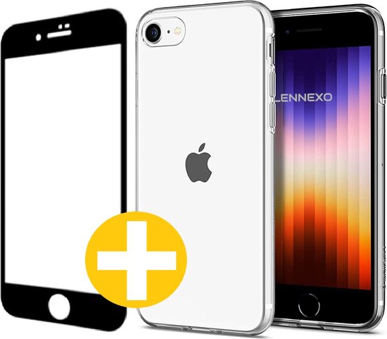 Lennexo iPhone SE hoesje en screenprotector combi