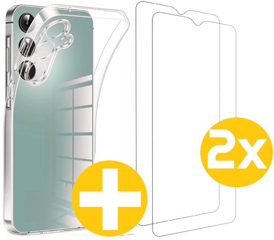 Lennexo hoesje en screenprotector voor Samsung Galaxy A16