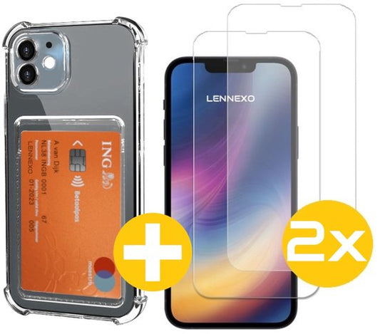 Lennexo pashouder hoesje voor iPhone 12 Mini