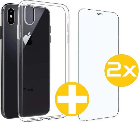 Lennexo transparant telefoonhoesje met screenprotector