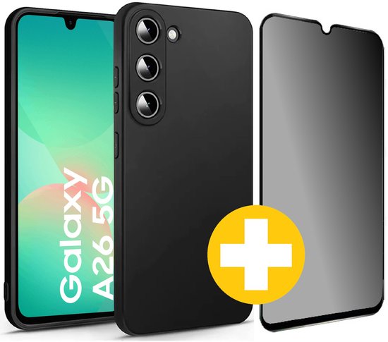 Samsung Galaxy A26 hoesje en privacy screenprotector