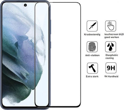 Lennexo hoesje en screenprotector voor Samsung Galaxy S21 FE