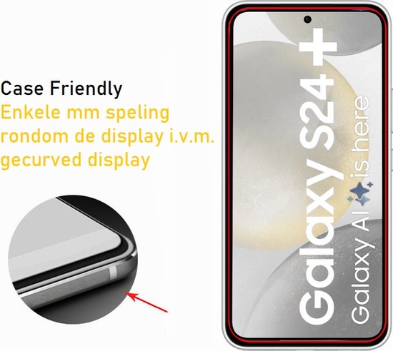 Lennexo Tempered Glass Screenprotector Geschikt Voor Samsung Galaxy S24+