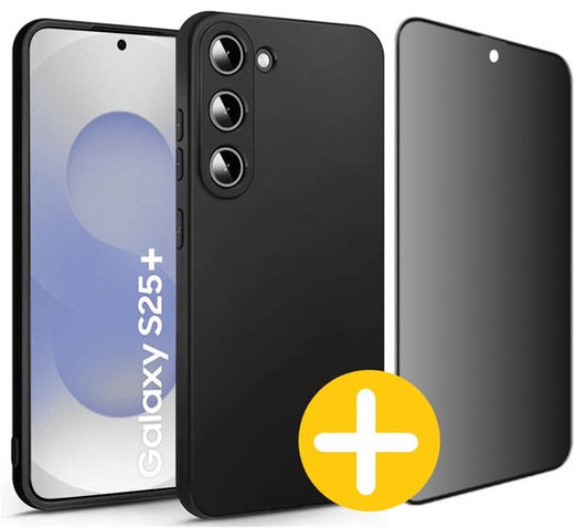 Samsung S25+ hoesje met privacy screenprotector