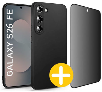 Siliconen Hoesje en Privacy Screenprotector voor Samsung S26 FE