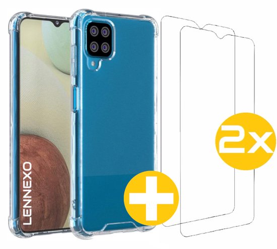 Samsung A12 anti-shock hoesje met screenprotector