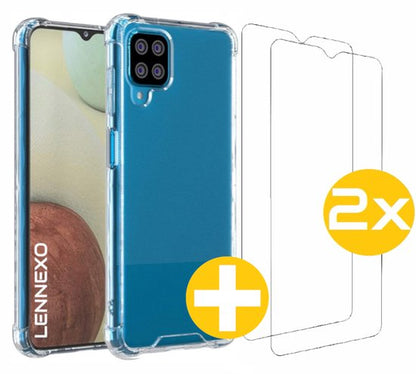 Samsung A12 anti-shock hoesje met screenprotector