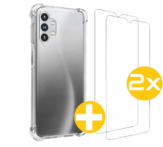 Samsung A13 anti-shock hoesje met 2x screenprotector