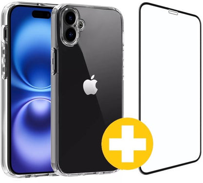 Lennexo iPhone 16 Plus hoesje en screenprotector combi
