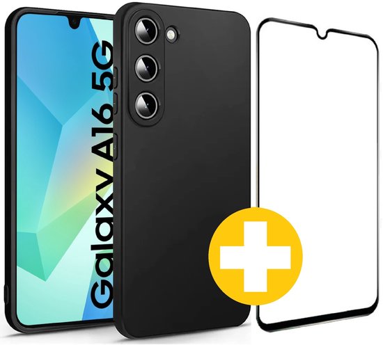 Lennexo siliconen hoesje met screenprotector voor Samsung A16