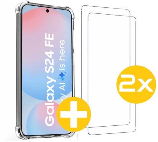 Anti-shock hoesje en screenprotector voor Samsung S24 FE