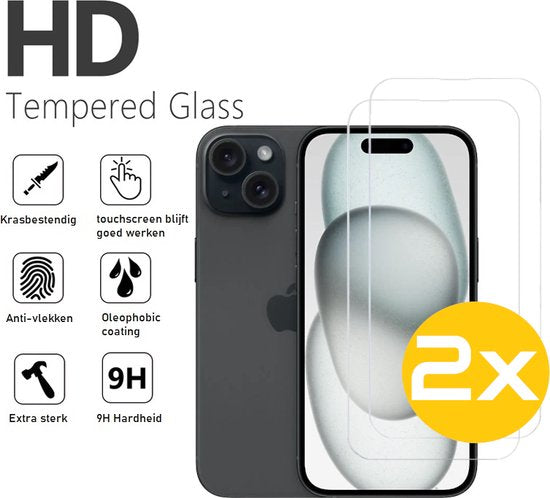 Lennexo Tempered Glass Screenprotector iPhone 15