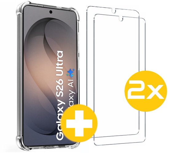 Samsung S26 Ultra anti-shock hoesje met screenprotector