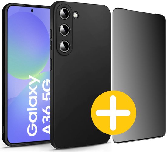 Samsung A36 hoesje en privacy screenprotector combi