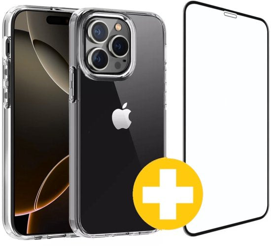 Lennexo iPhone 16 Pro Max hoesje en screenprotector combi