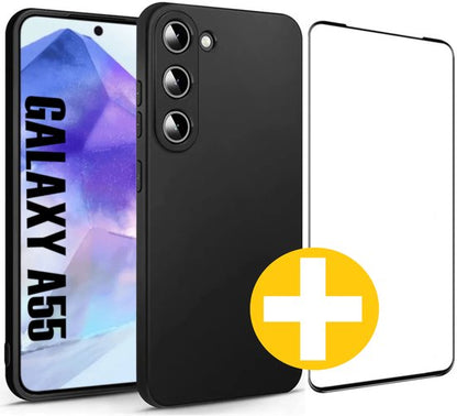 Lennexo Samsung Galaxy A55 hoesje met screenprotector