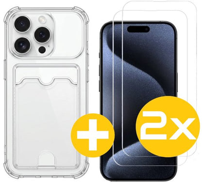 Lennexo pashouder hoesje voor iPhone 15 Pro Max