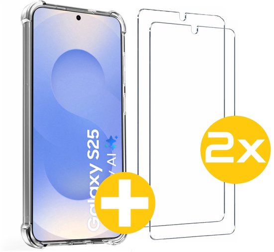 Anti-shock hoesje met screenprotector voor Samsung S25