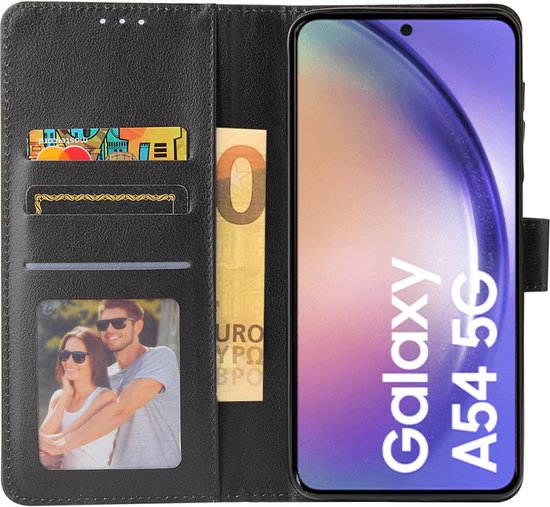 Lennexo BookCase Wallet Hoesje Samsung Galaxy A54 Zwart