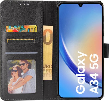 Lennexo bookcase portemonnee hoesje voor Samsung A34