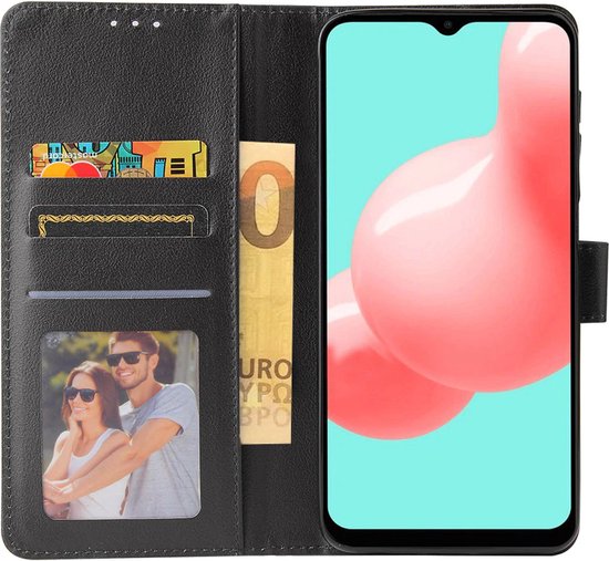 Lennexo BookCase Wallet Hoesje Geschikt voor Samsung Galaxy A12 Zwart
