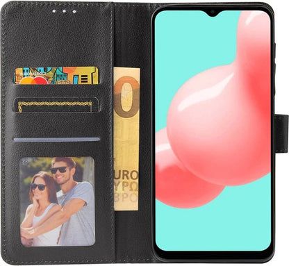 Lennexo BookCase Wallet Hoesje Geschikt voor Samsung Galaxy A12 Zwart