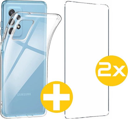 Lennexo hoesje en screenprotector voor Samsung Galaxy A52