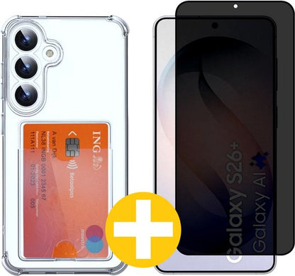 Lennexo Pashouder Hoesje en Screenprotector Samsung S26+