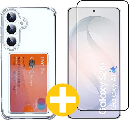 Lennexo pashouder hoesje voor Samsung S26+