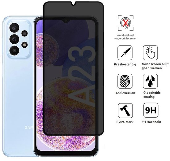 Lennexo privacy screenprotector voor Samsung A23